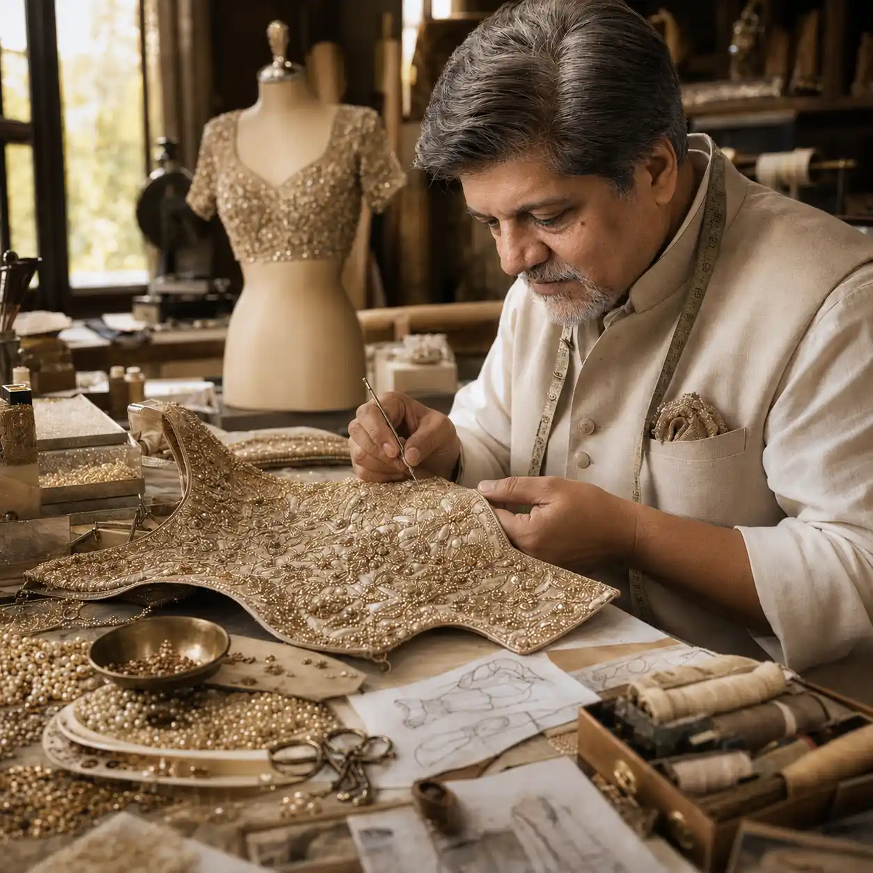 Master tailor at work